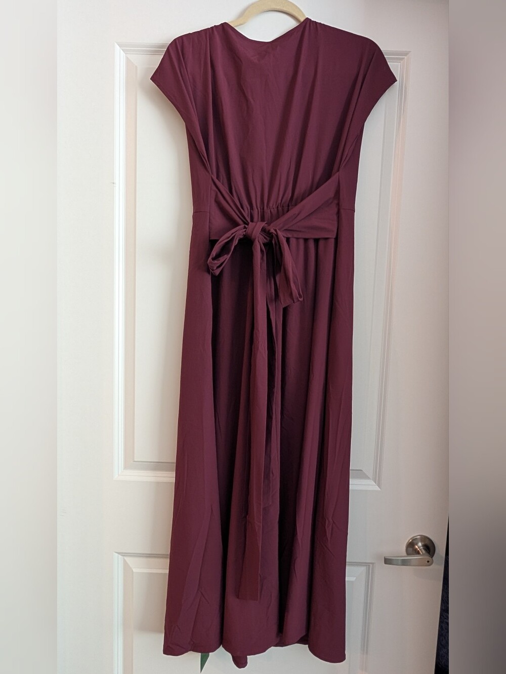 HALARA Plum V-Neck Wrap Maxi Dress - Picture 2 of 5